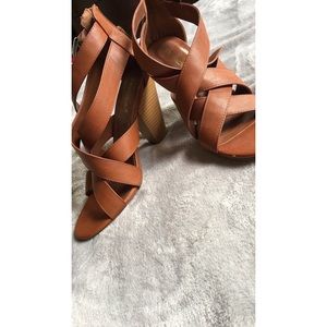 Sexy brown summer sandals